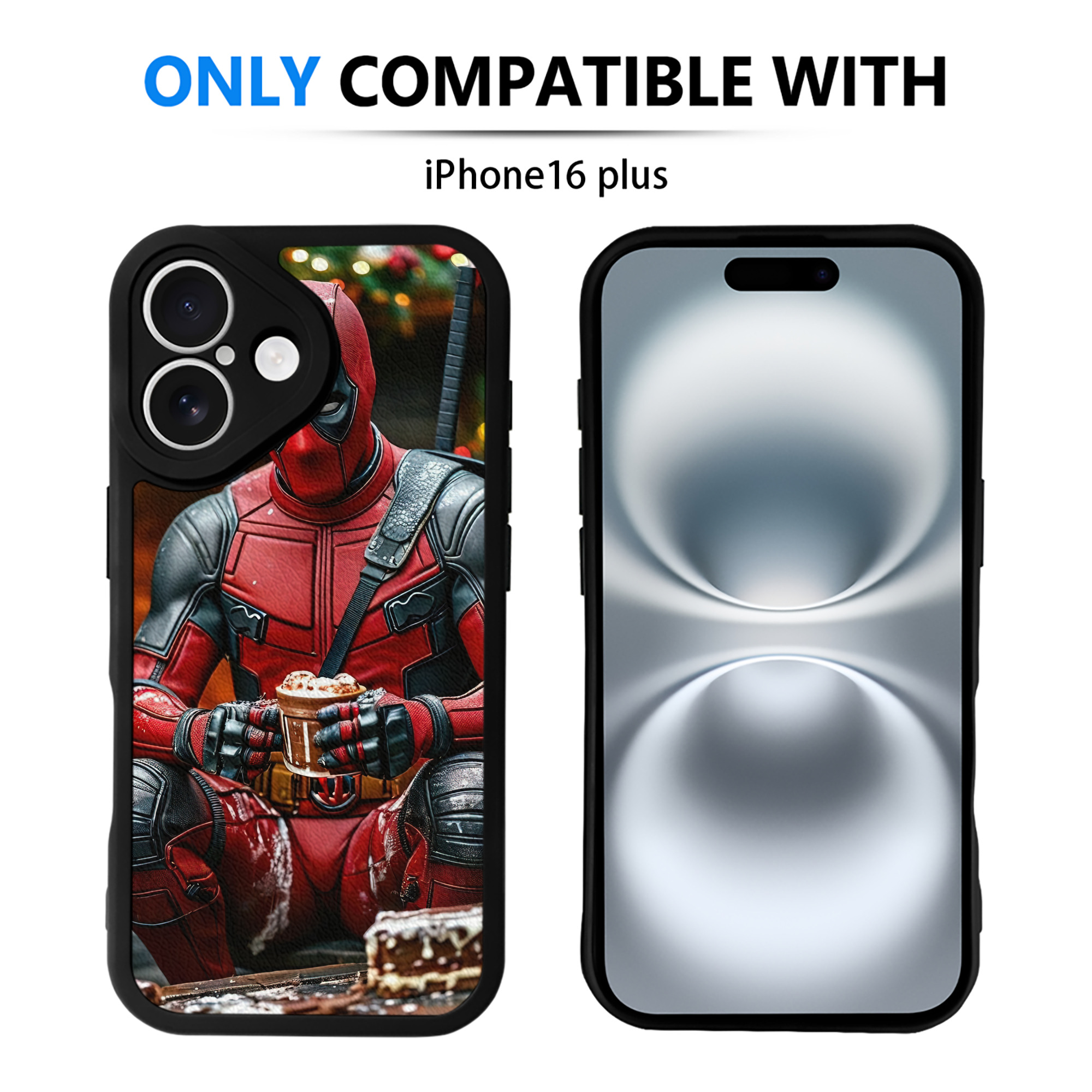 （画像用） Deadpool デッドプール 【iPhone 16シリーズ対応】シリコンスマホケース（レザー調） 材質：シリコン